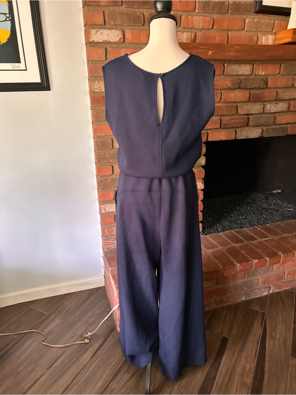 SPANX AirEssentials Sleeveless Jumpsuit in Navy Blue Sz 1X - Picture 8 of 10